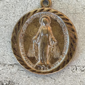 rare Virgin mary medal