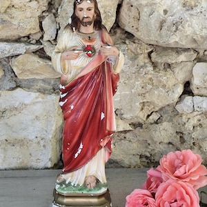 vintage Jésus Christ statue