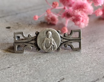 Lot De 2 Broches Religieuses Anciennes - Occasion, Couleur Doré