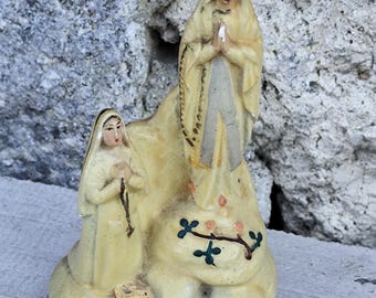lourdes plaster statue