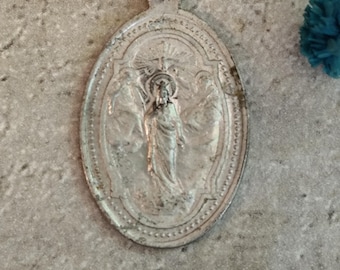 Rare old archconfraternity medal of the 3 Ave Maria Blois