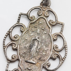 vintage lourdes medal