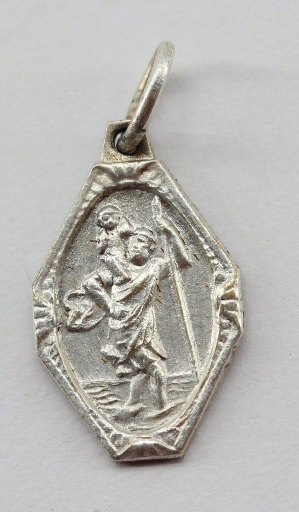 Rare Ancienne Médaille Saint Christophe