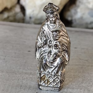 Ancient religious statue of the Virgin Mary and Child