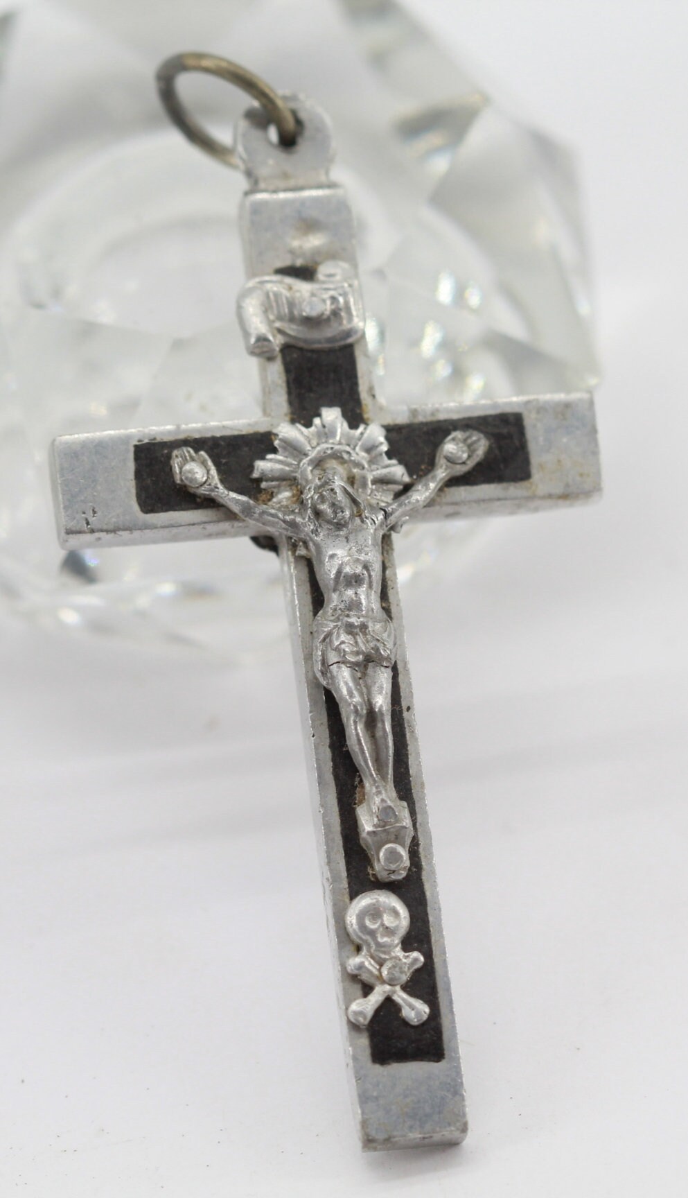 Rare Croix Pectorale en Bois Ébène