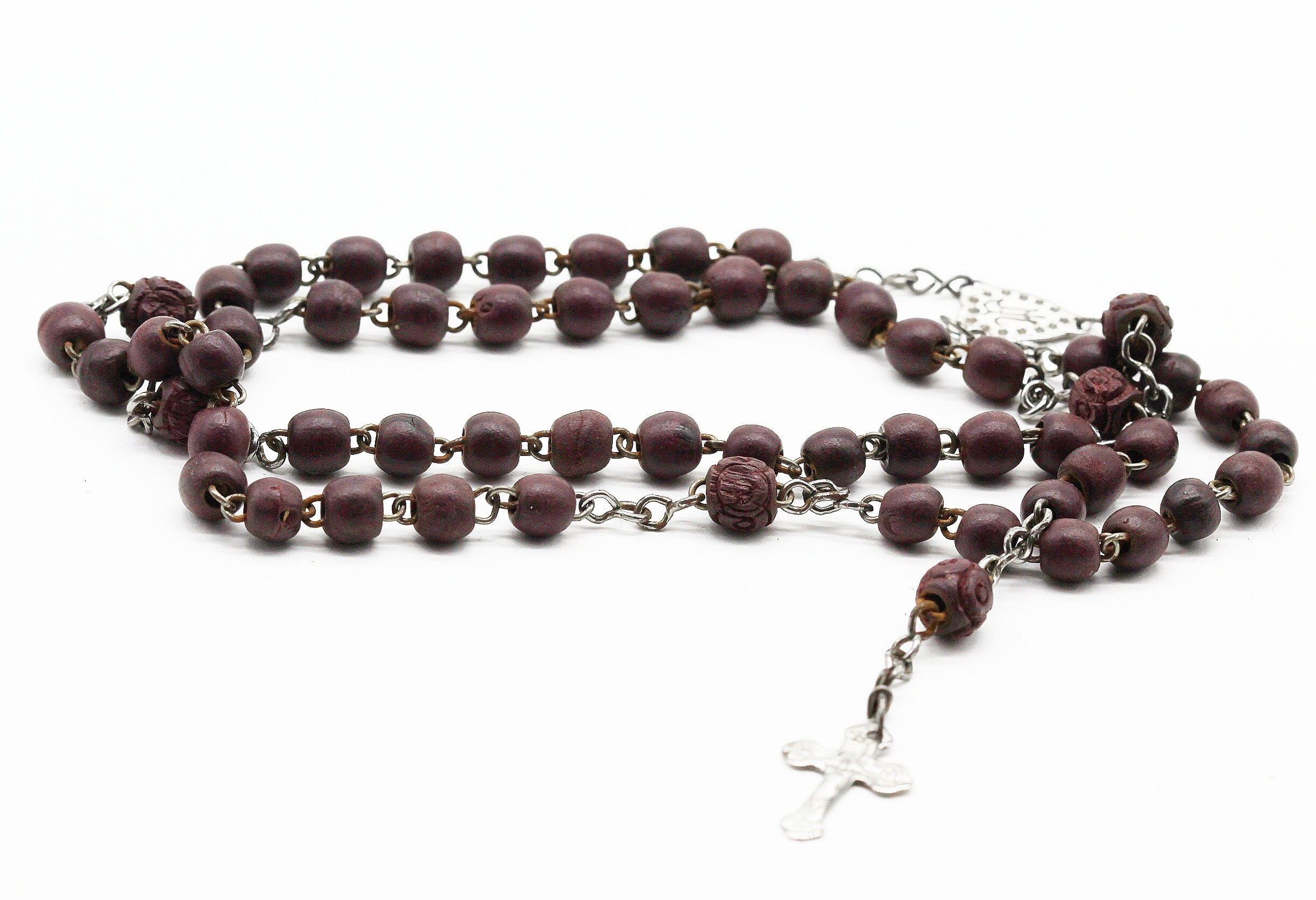 Antique Chapelet en Bois