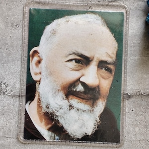 Carte Saint-Père Pio vintage - Relique de Saint-Père Pio de Pietrelecina