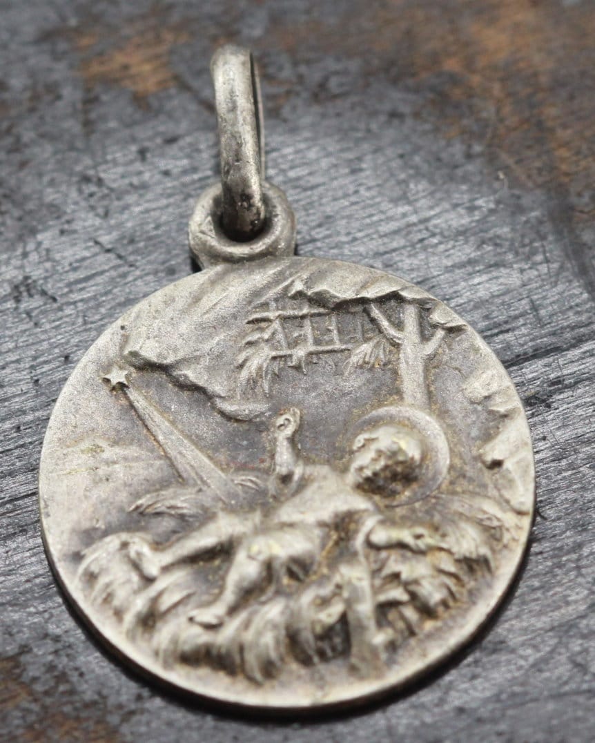 Rare Ancienne Médaille Enfant Jésus Jérusalem
