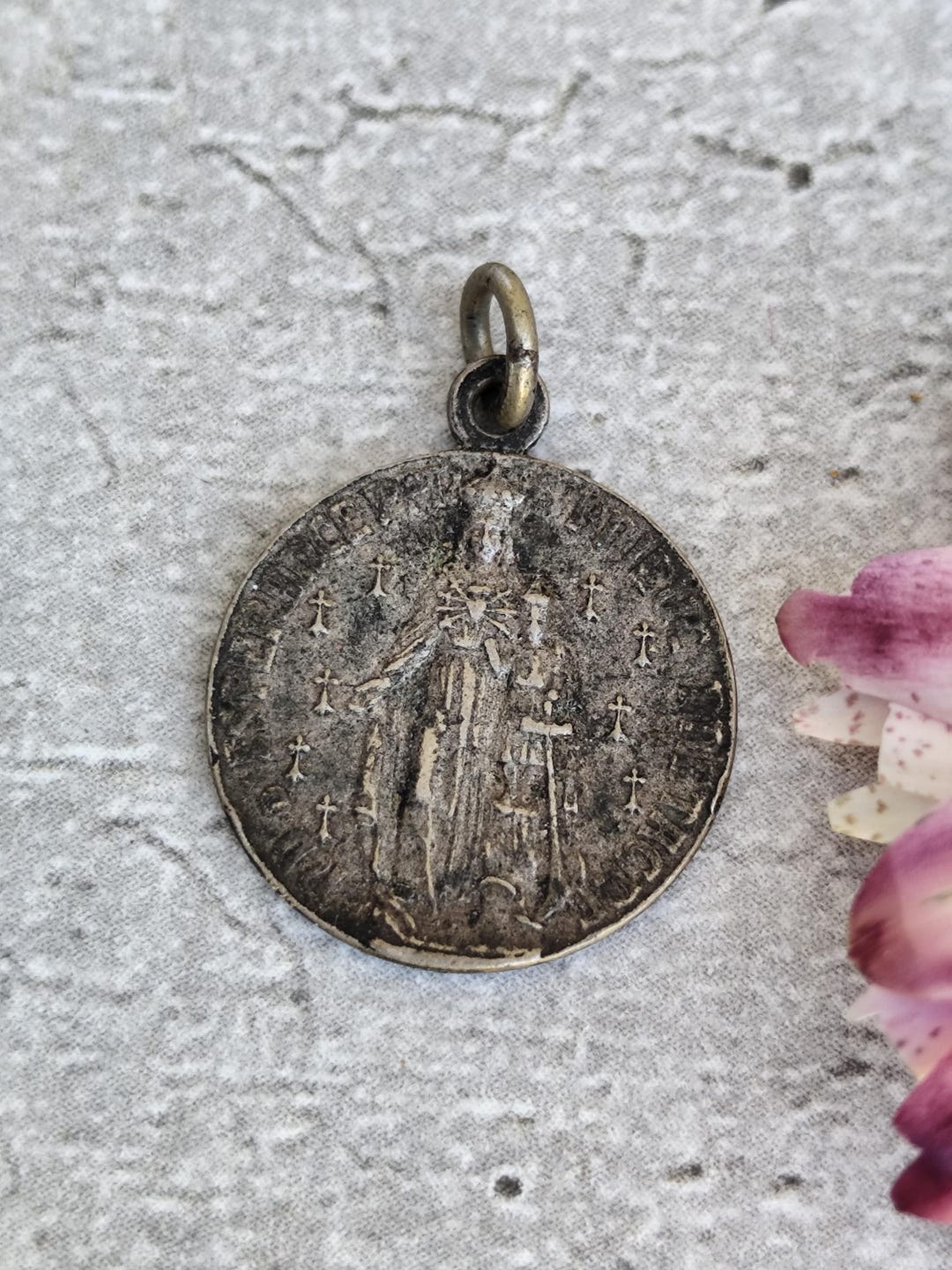 Rare Antique French Catholic Religious Medal of Our Lady of Hope, Saint ...