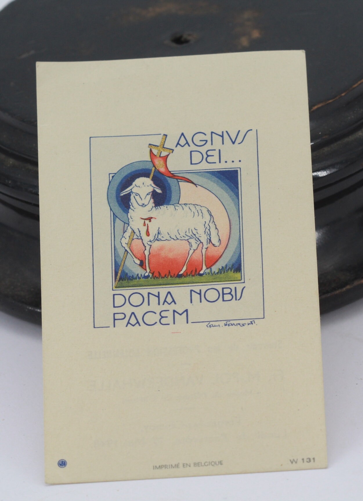 Ancienne Carte Agnus Dei