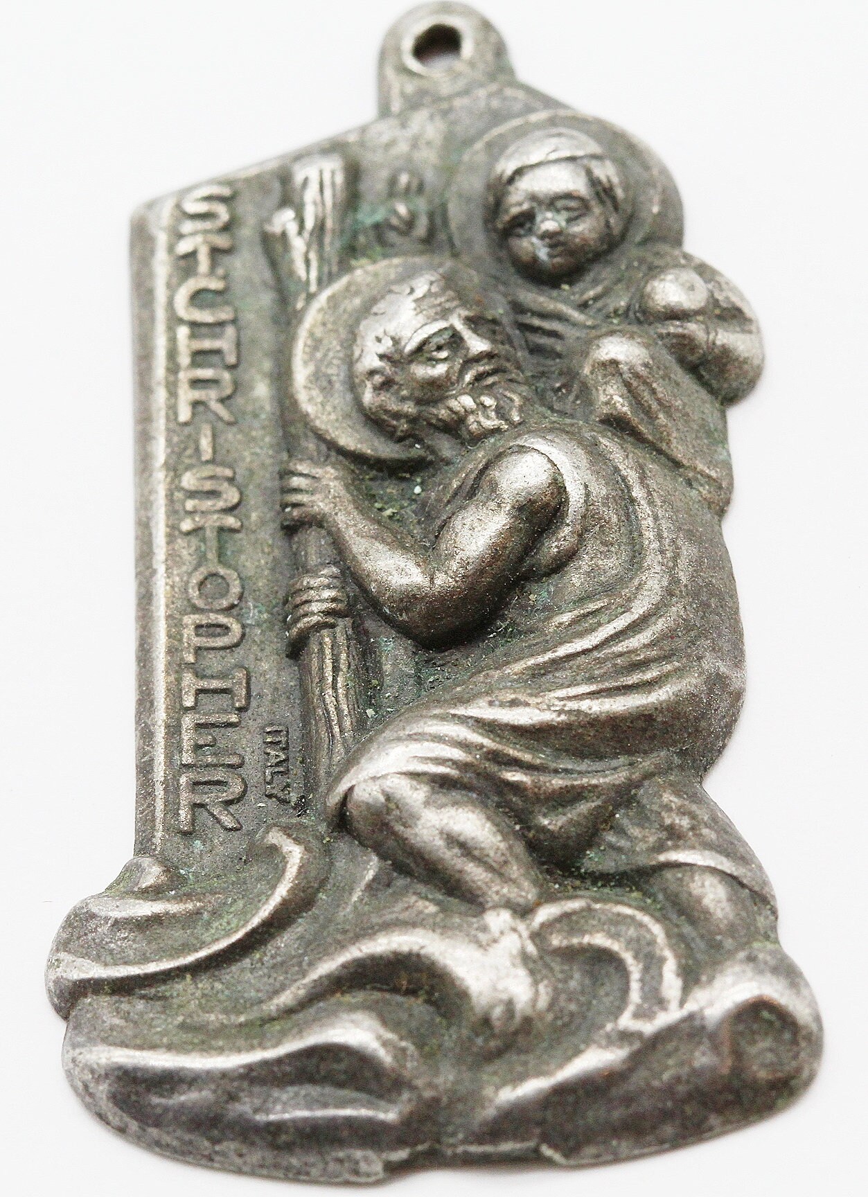 Grand Pendentif Ancien Saint Christophe