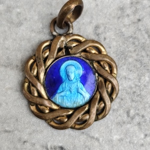 rare enamel Jésus Christ medal