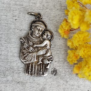 rare scapular and sainte alberte medal