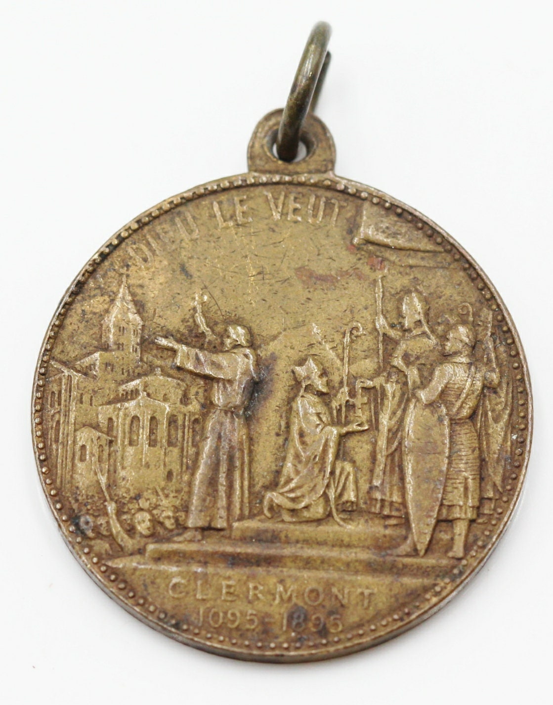 Rare Ancienne Médaille Clermont 1095-1895 Huitième Centenaire de La Première Croisade