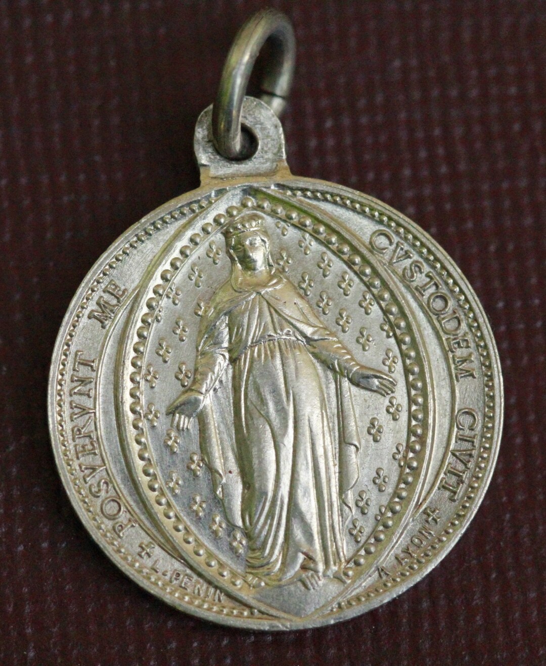 Rare Religious Medal of the Virgin Mary and Our Lady of La Fourvière by ...