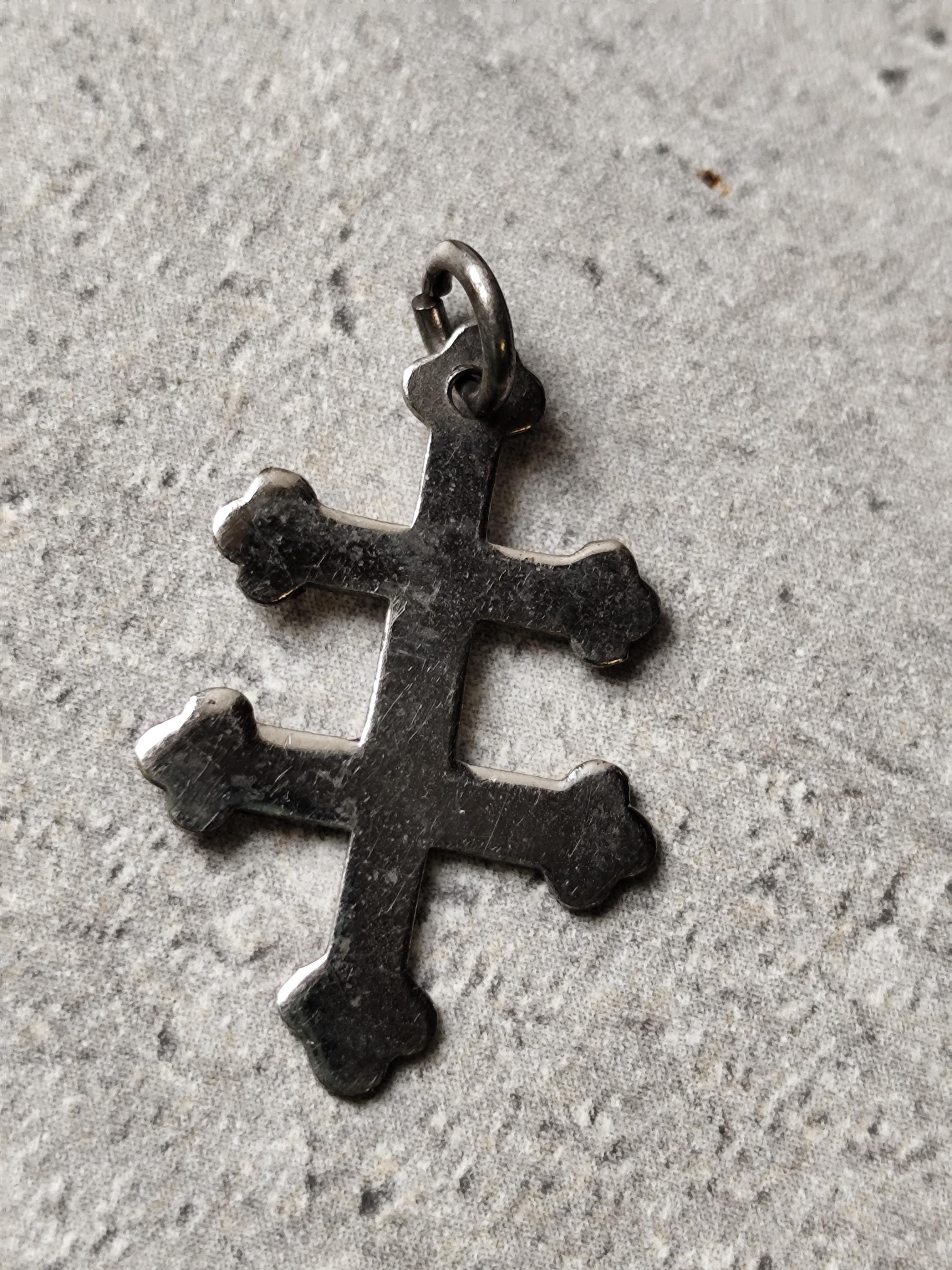 Cross of lorraine pendant - Etsy 日本