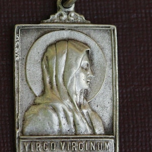 Virgin Mary lourdes medal