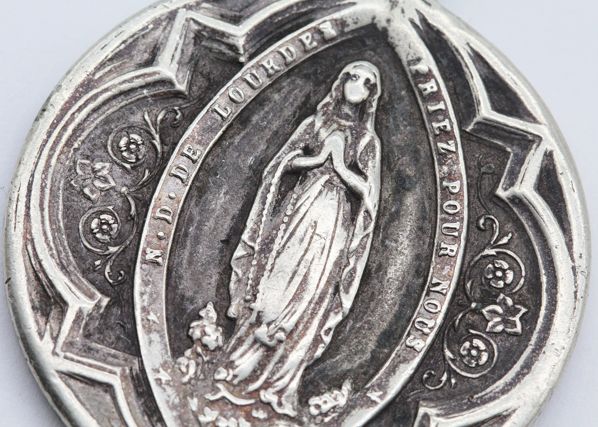 Rare Grande Médaille Notre Dame de Lourdes