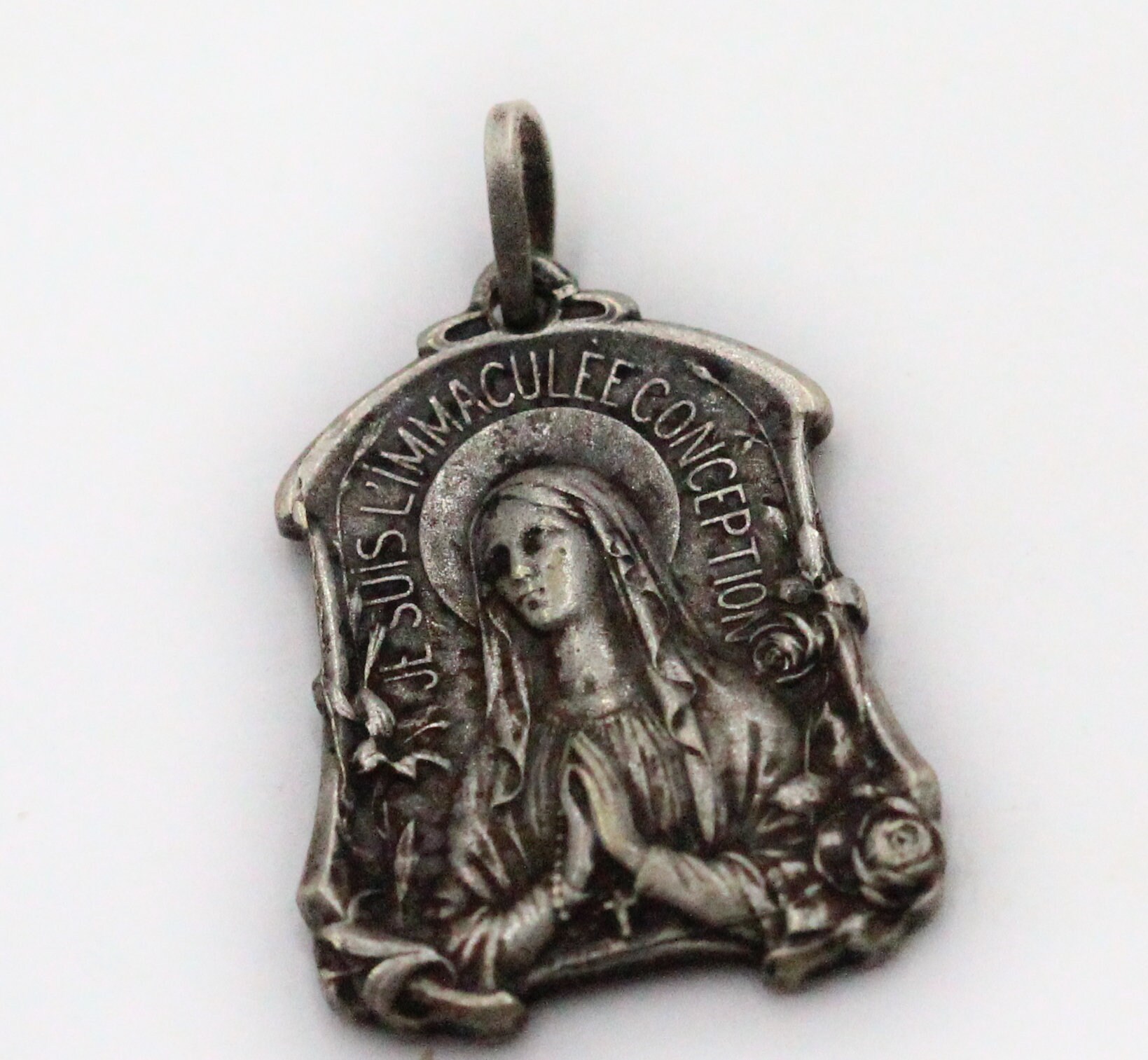 Ancienne Médaille Art Deco Vierge Marie