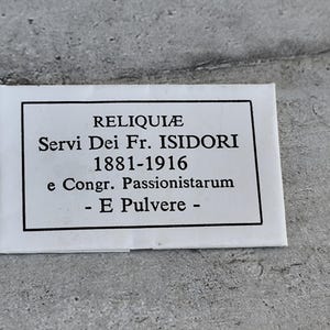 Ancient relic "Servi Dei Fr. ISIDORI" (1881-1916) - Passionist Congregation
