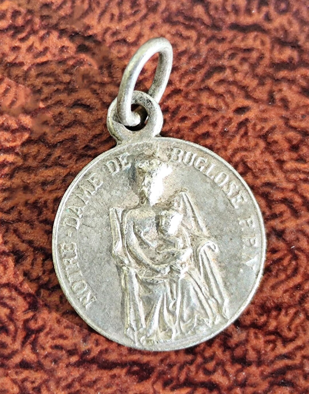 Religious Medal Virgin Mary Old French Catholic Pendant Mary Our Lady ...