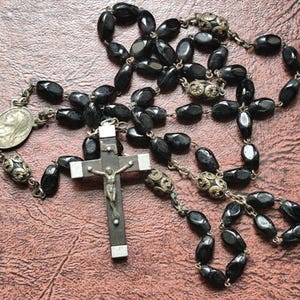 rare purple antique Virgin Mary rosary