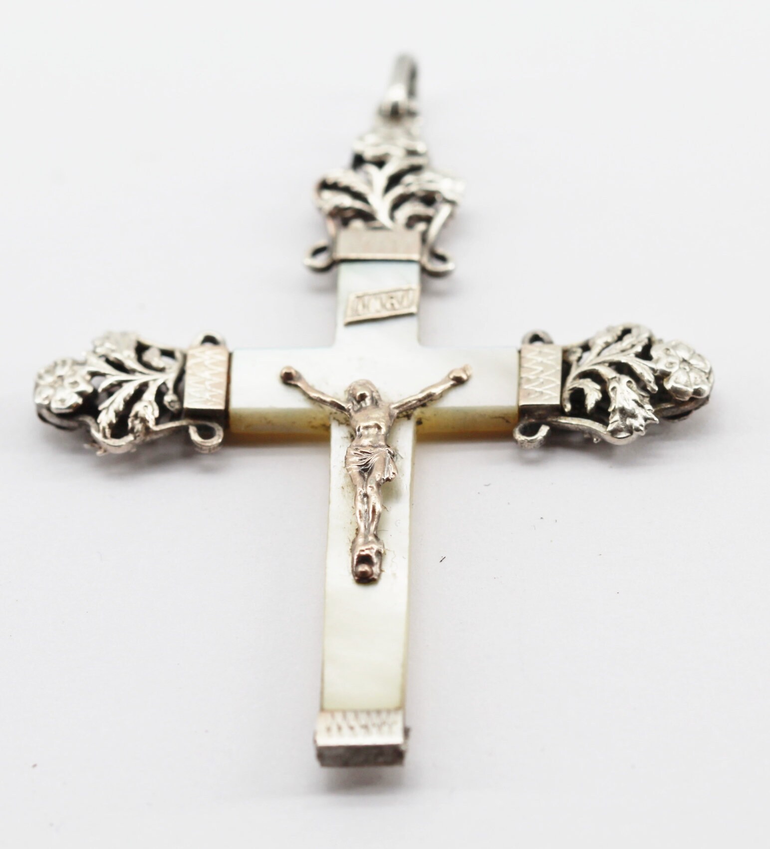 Rare Ancienne Croix Pectorale en Argent