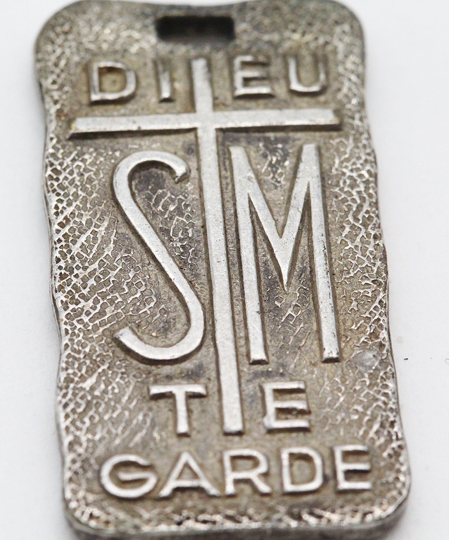 Ancien Médaille Religieuse Dieu Te Garde