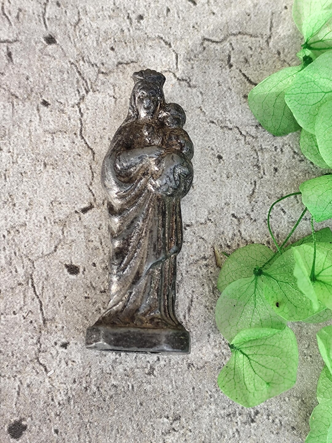 Rare Antique Small Religious Statue of the Virgin Mary in Metal - Etsy