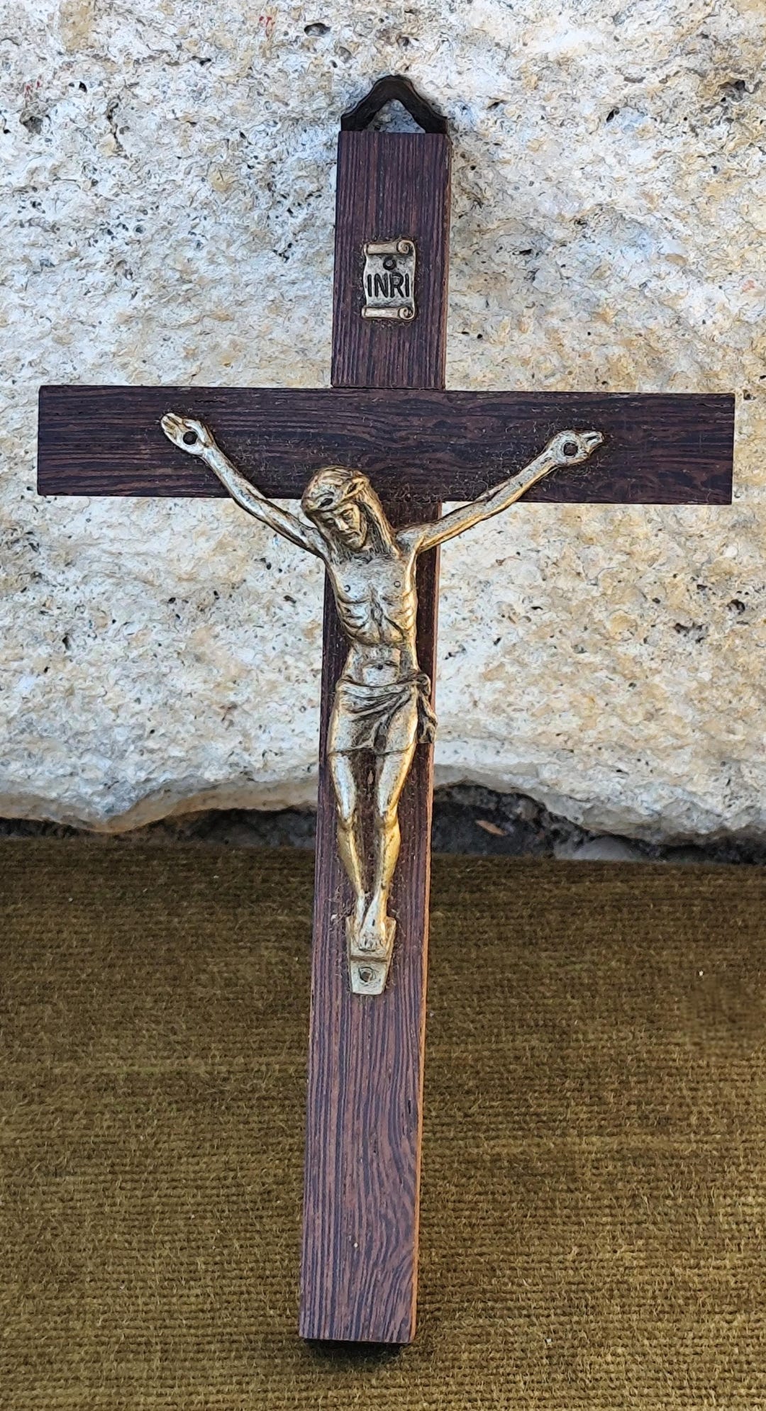 Rare INRI Christ Cross Crucifix in Bronze Signed Artaud - Etsy