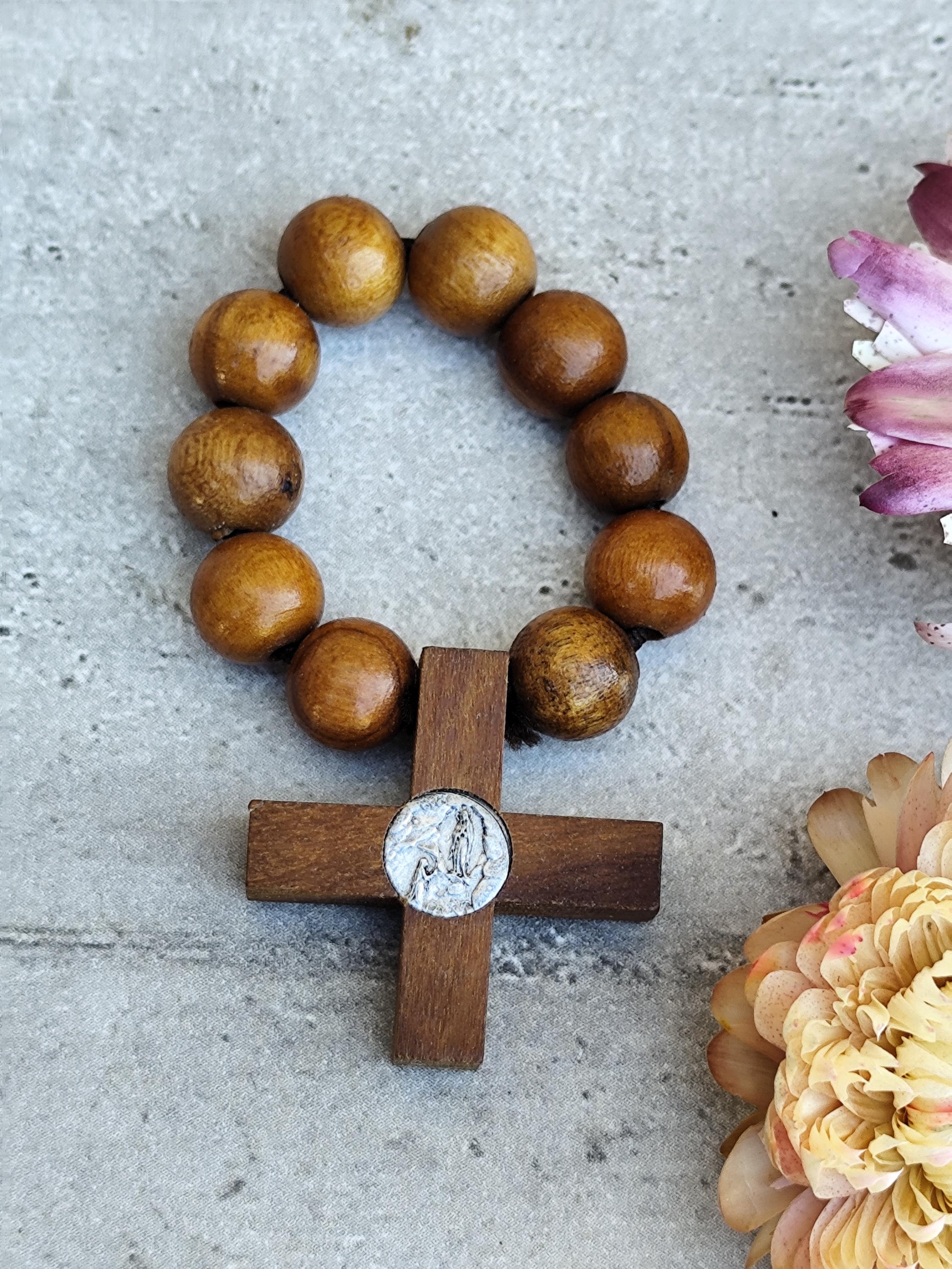 古いロザリオ、重い木製の指ロザリオ - Etsy 日本