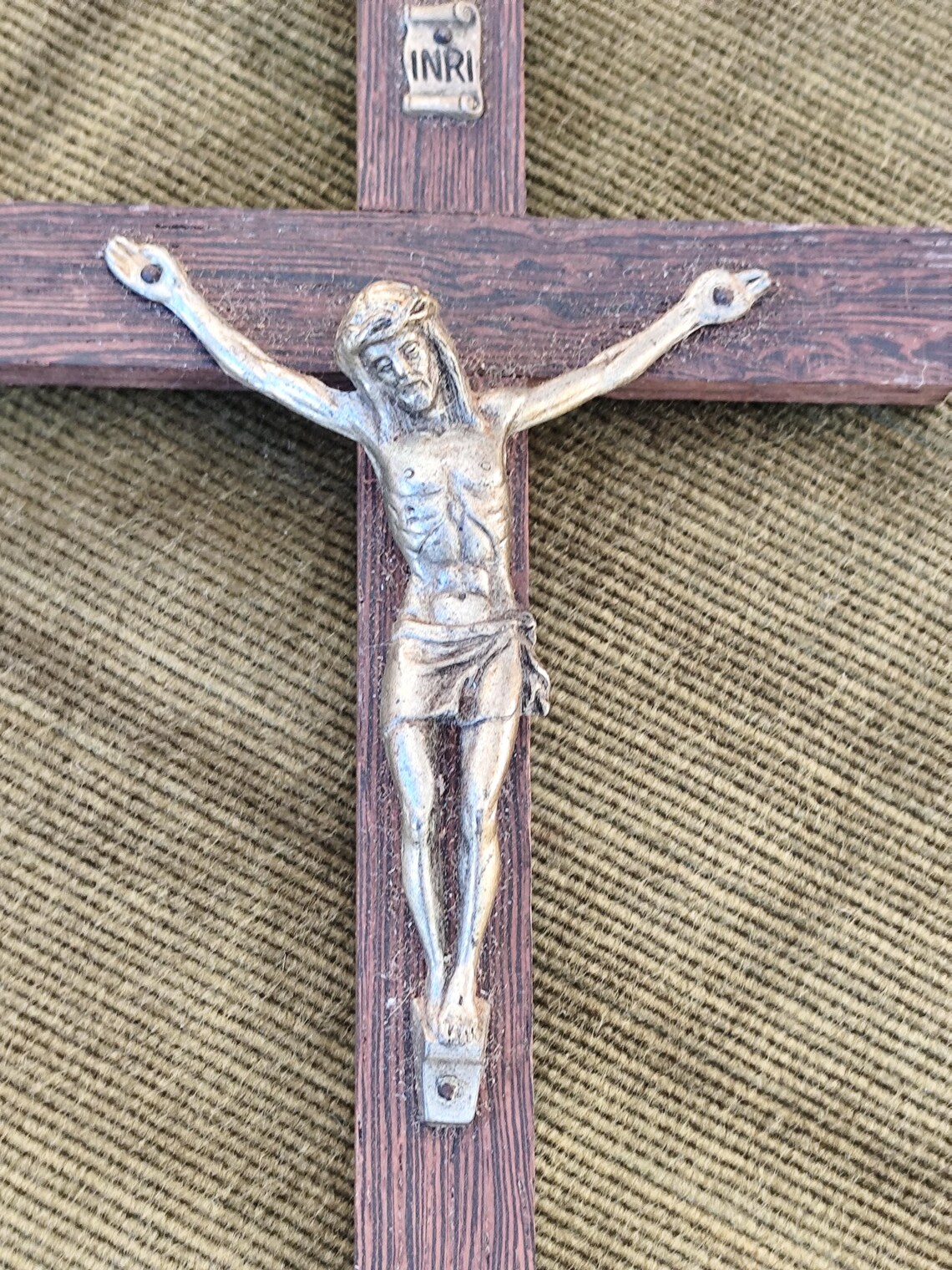 Rare INRI Christ Cross Crucifix in Bronze Signed Artaud - Etsy