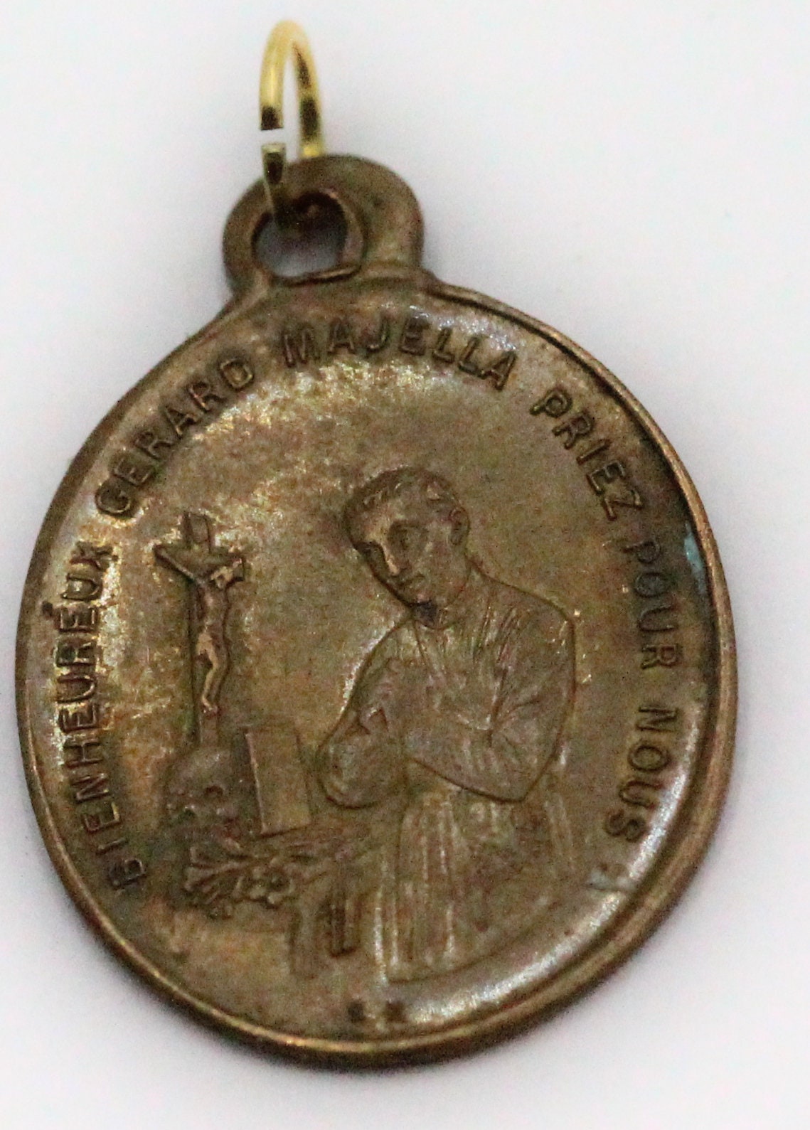 Rare Ancienne Médaille Notre Dame Du Perpetuel Secours et Saint Gérard Majella