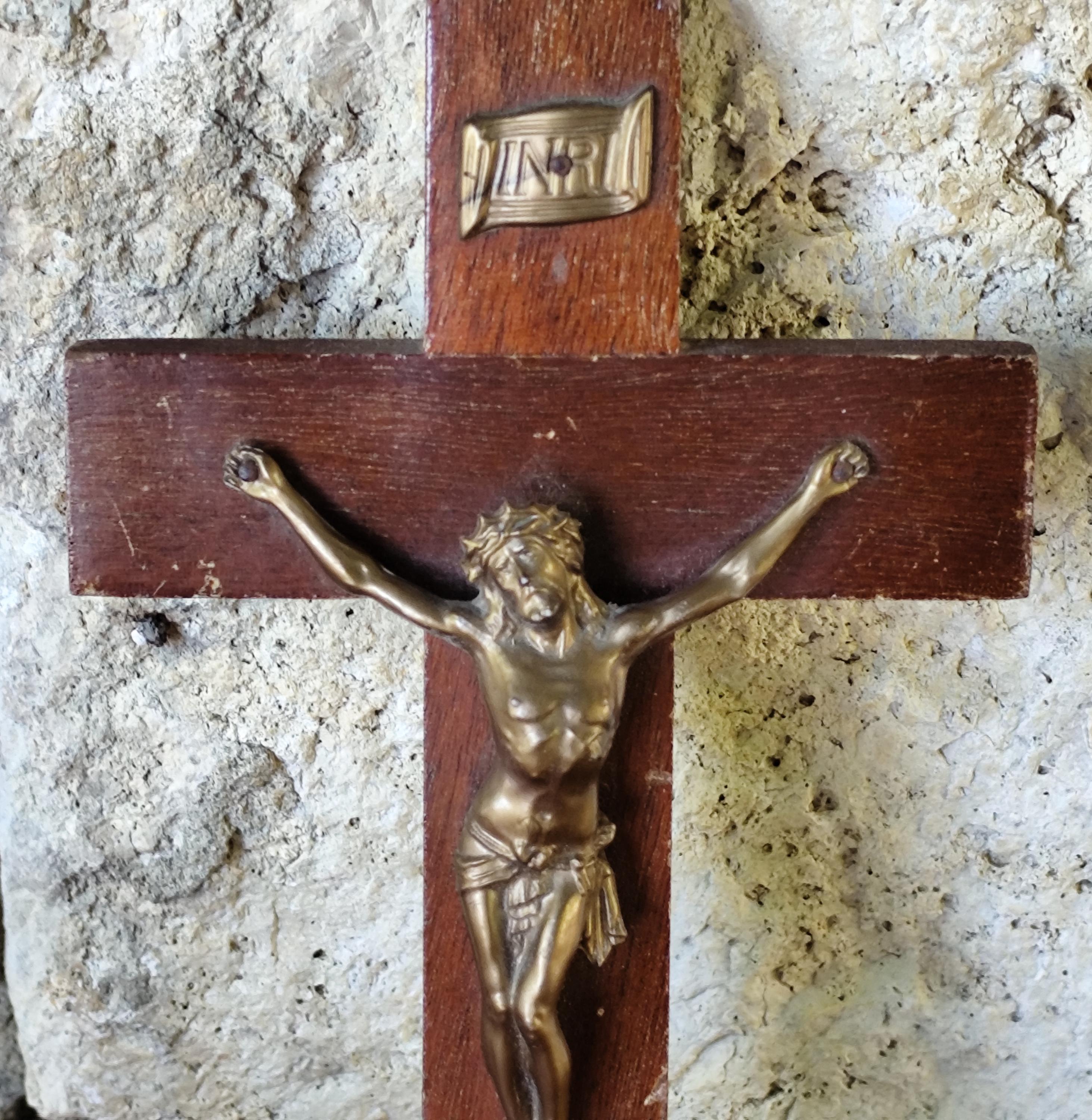 Rare INRI Christ Cross Crucifix in Bronze Signed Artaud - Etsy