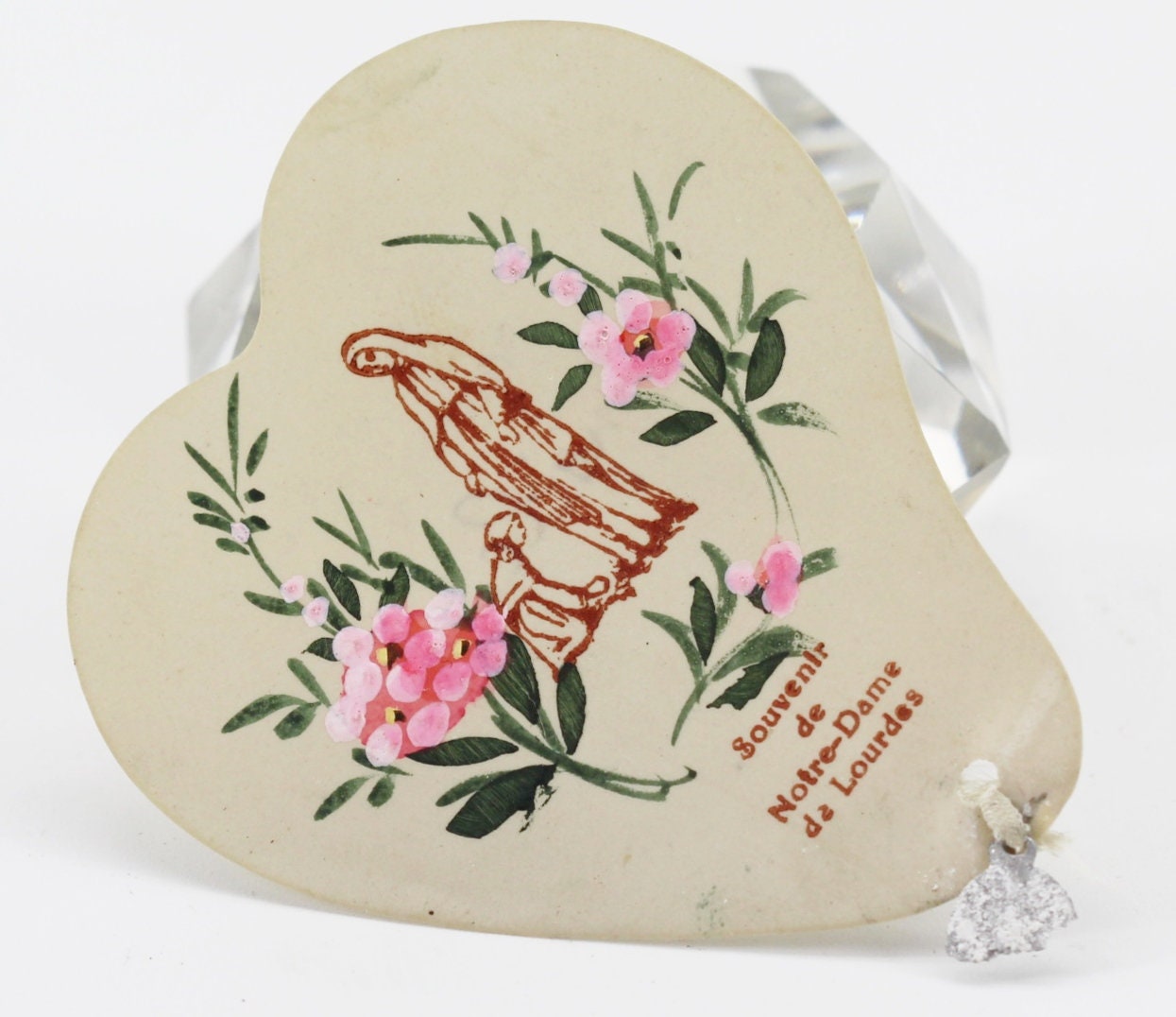 Rare Carte Ancienne Notre Dame de Lourdes en Celluloïd