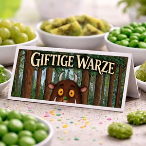 Gruffalo Birthday Food Labels - Printable Place Cards for Children's Birthday Parties - Instant Download (2 ZIP folders, 16 JPEG files) image 3