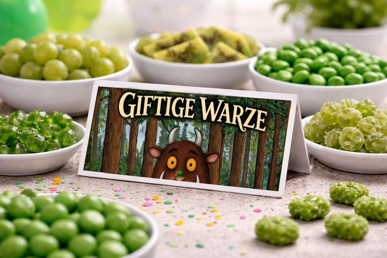 Gruffalo Birthday Food Labels - Printable Place Cards for Children's Birthday Parties - Instant Download (2 ZIP folders, 16 JPEG files) image 3