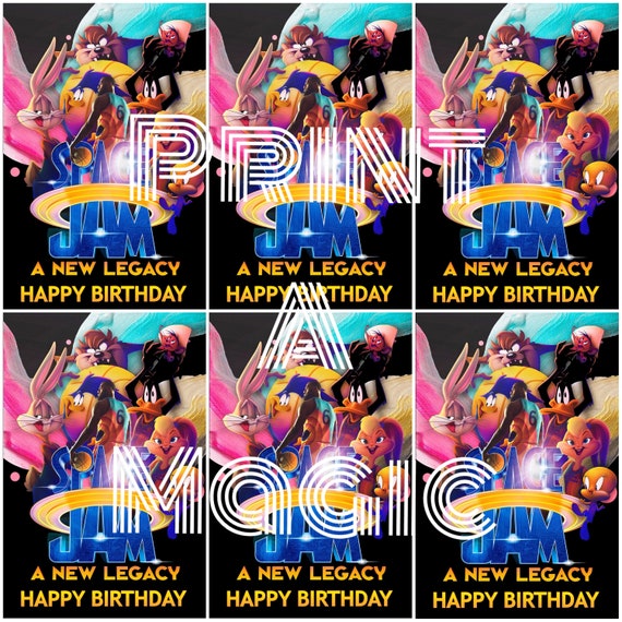 Space Jam 2 Water Bottles Labels Etsy