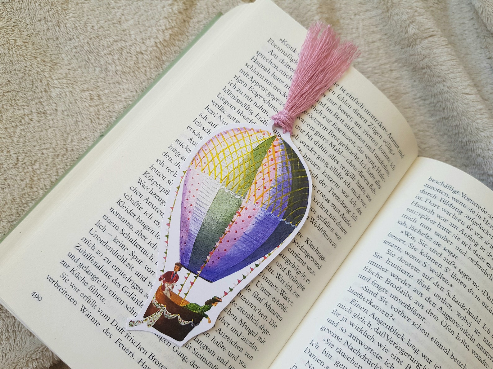 Hot Air Balloon Bookmark Hand Painted With Tassel - Etsy Sweden