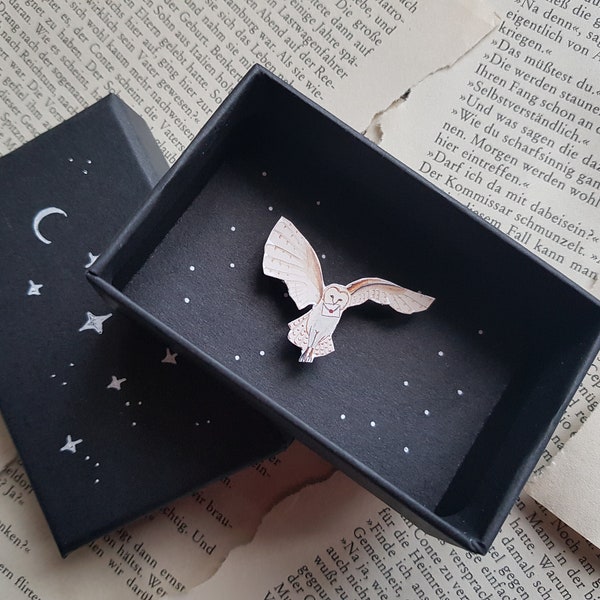 Matchbox Barn Owl Shadowbox hand painted