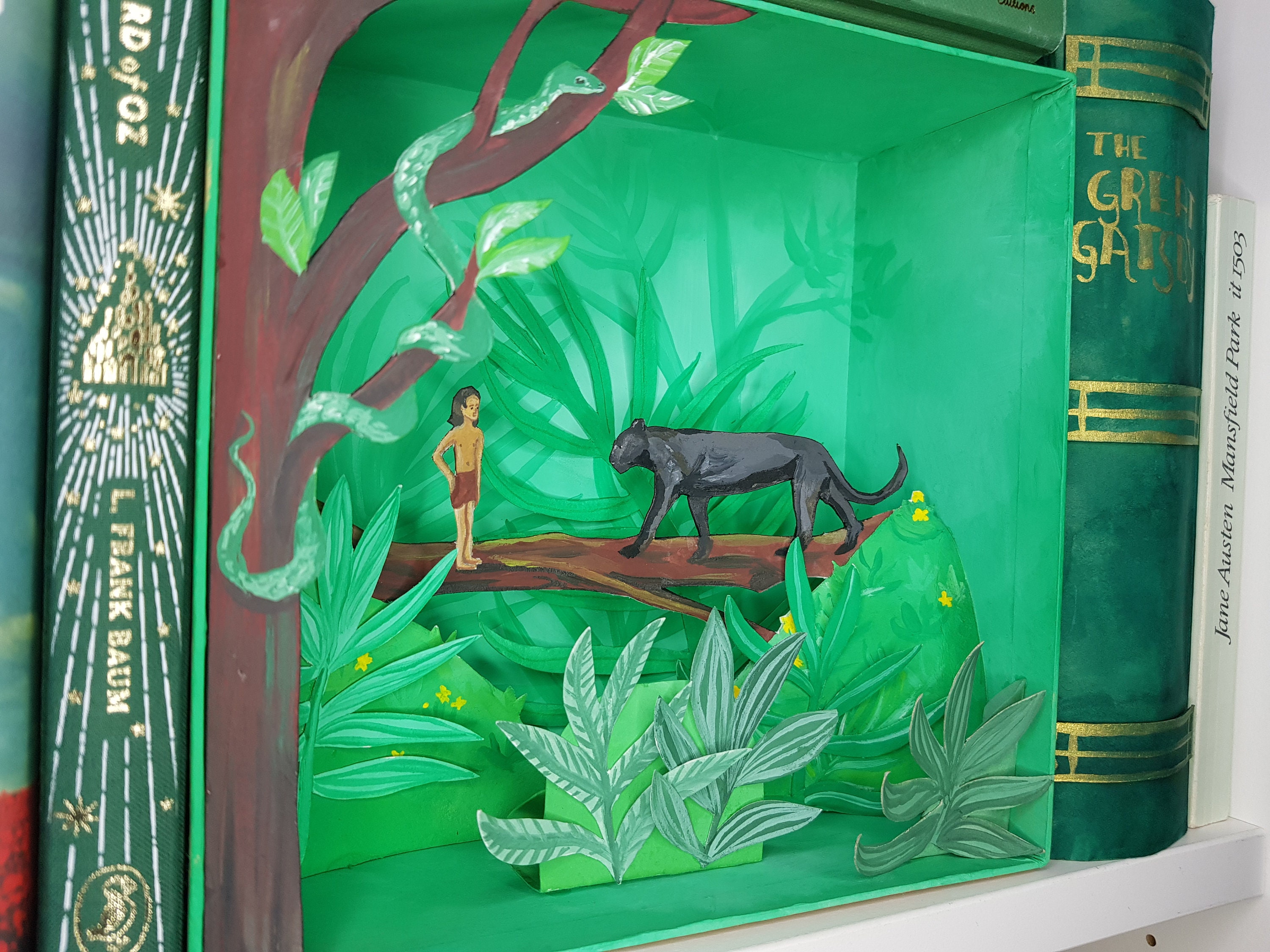 Diorama The Jungle Book Shadowbox Hand Painted Paper Theatre Etsy