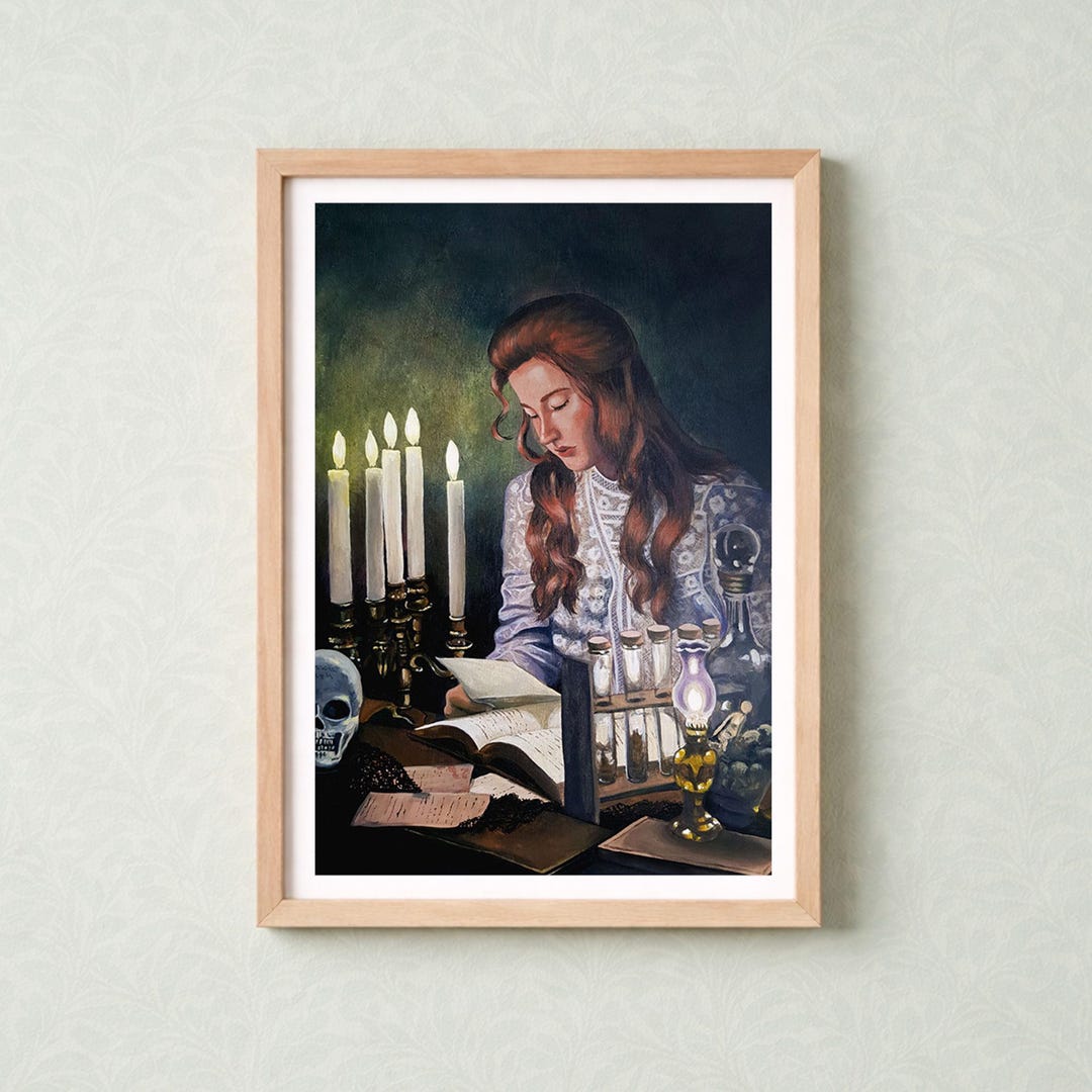 Art Print Letters From the Phantom – Dark Academia Illustration in A4 ...