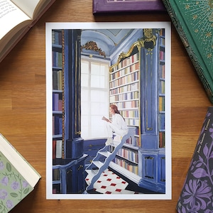 Kunstdruck "Im Bücherhimmel" limitierte Edition