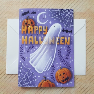 Halloween-kaartspook met envelop
