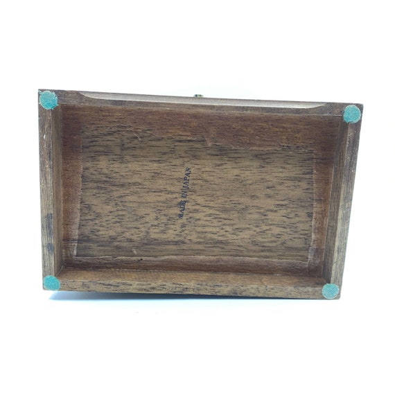 Vintage Wooden Jewelry Music Box, Made In Japan, … - image 5