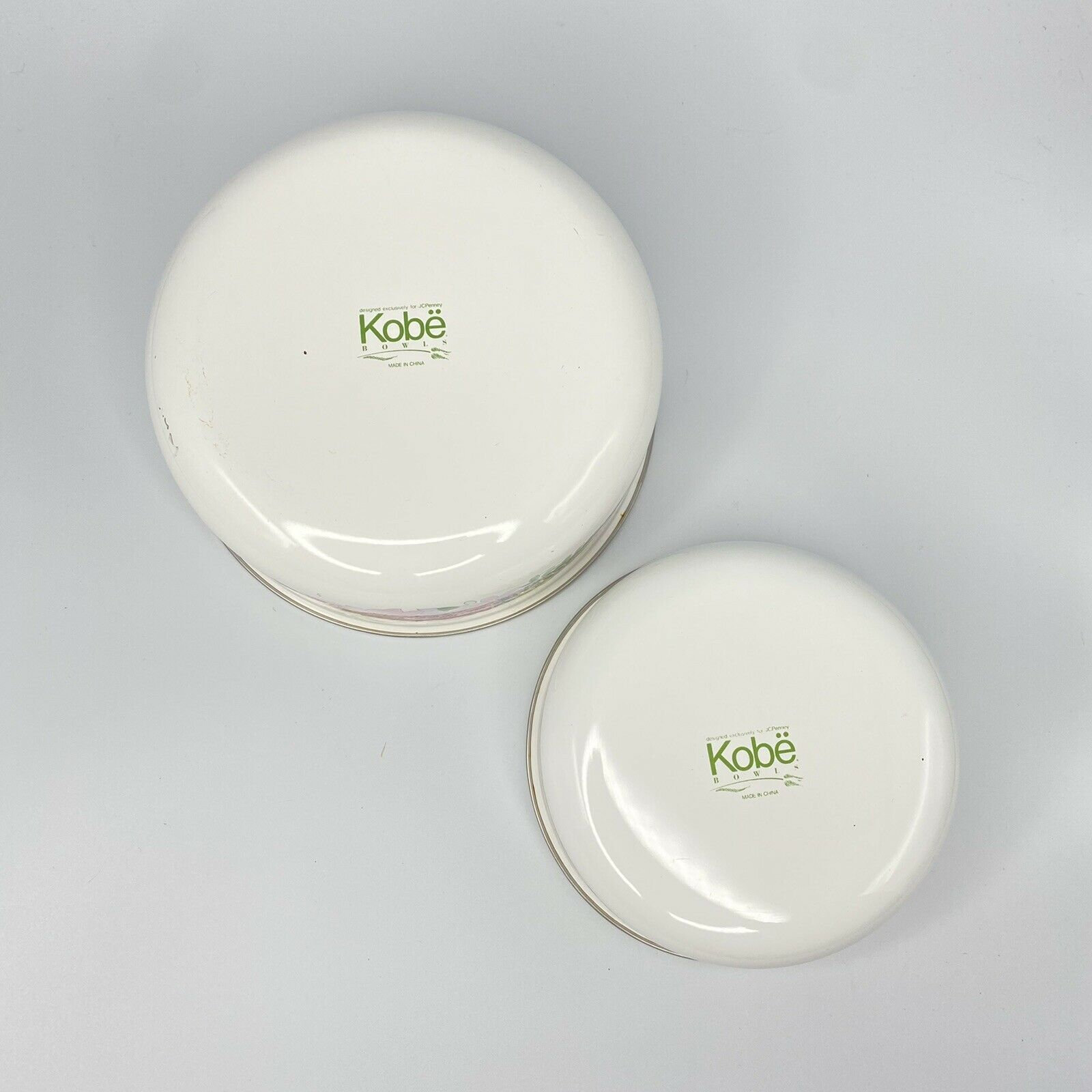 Kobe Bowls Designed Exclusively for Jcpenney 1980s Enamel & Metal White