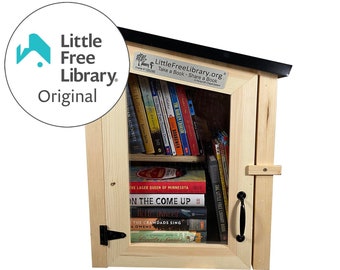 LITTLE FREE LIBRARY® Two Story Modern with Official Charter Sign & World Map Access Included, Support the Nonprofit that Expands Book Access