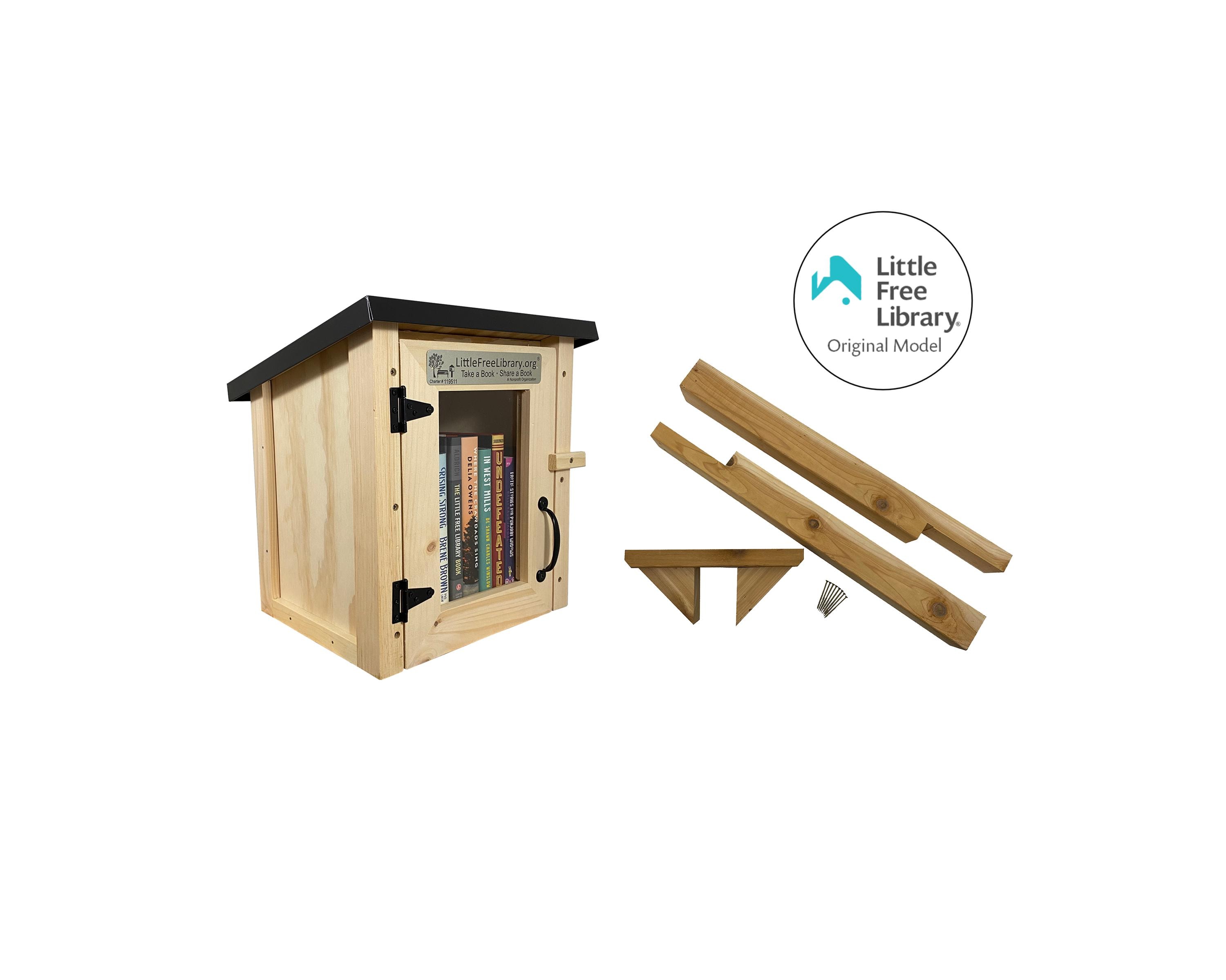 LITTLE FREE LIBRARY® Complete Bundle, With Mini Library Kit, Mounting Post Kit, and Official Registration Included