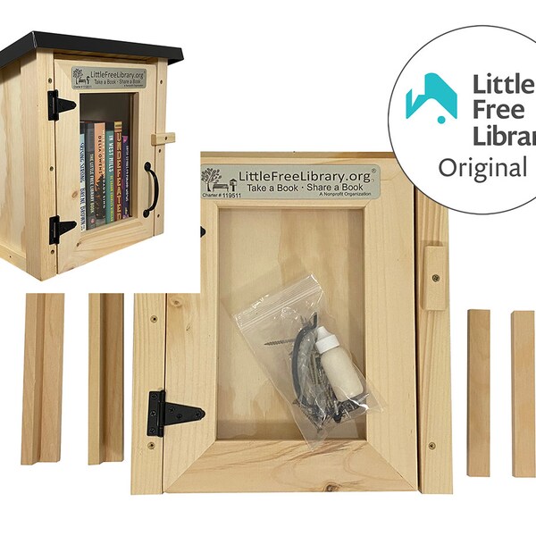 LITTLE FREE LIBRARY® Mini Kit with Official Charter Sign & World Map Access Included, Support the Nonprofit that Expands Book Access