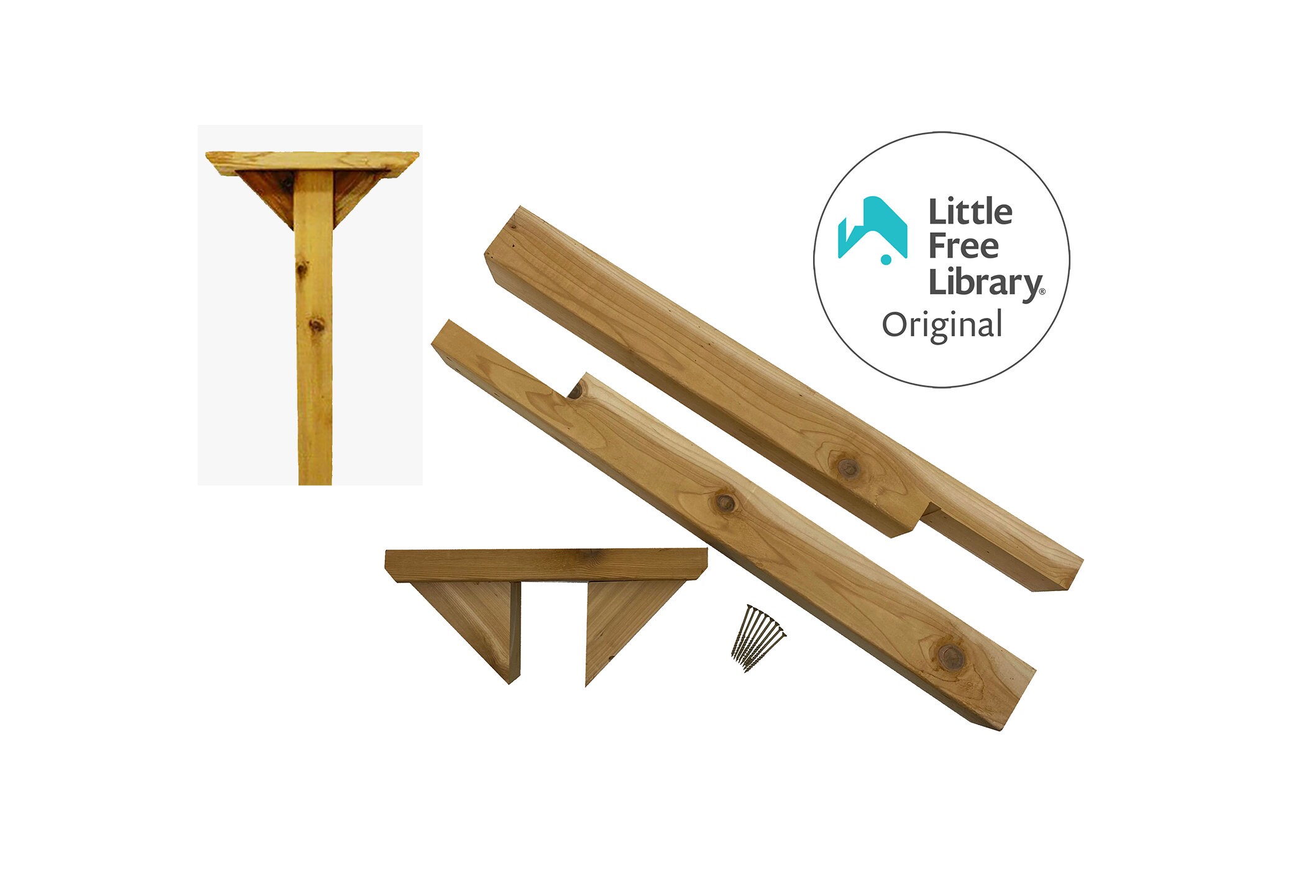 LITTLE FREE LIBRARY® Unfinished Mini With Official Charter Sign